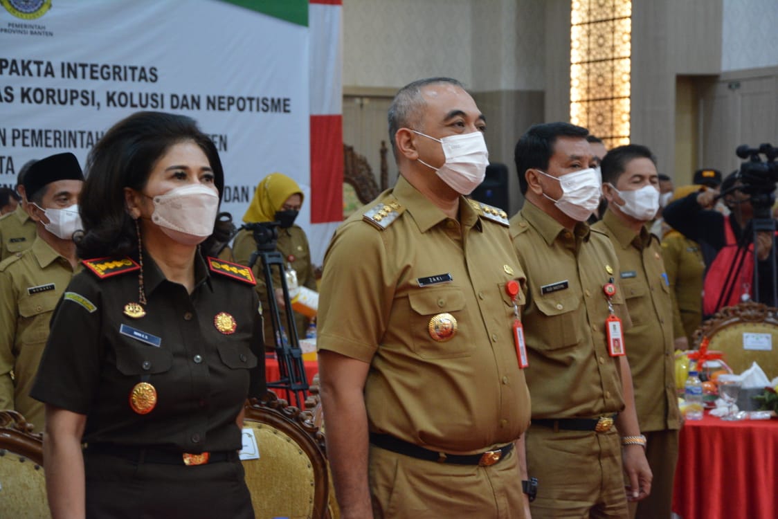 Cegah Korupsi Pemkab Tangerang Tanda Tangani Pakta Integritas Dengan