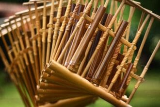 Angklung, alat musik tradisional dari Sunda Jawa Barat.
