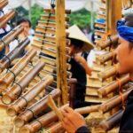Calung renteng alat musik tradisional yang dimainkan di Pandeglang, Banten.