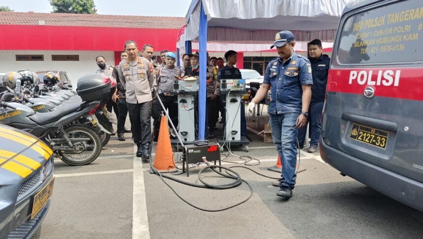uji emisi di polres metro tangerang