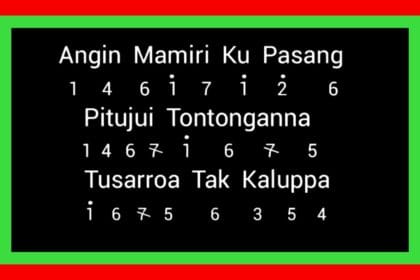 Anging Mamiri merupakan lagu dari Sulsel.