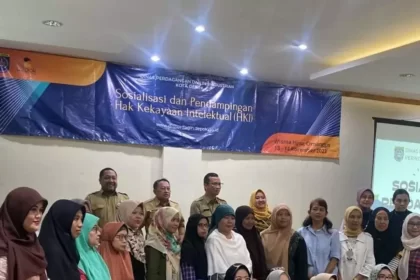 Dokumentasi Disdagin Kota Depok. Sosialisasi dan pendampingan Hak Kekayaan Intelektual bagi pelaku IKM