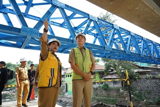 Wakil Wali Kota Bogor Tinjau Proyek Pembangunan Jembatan Otista 1 Inspeksi Proyek Jembatan Otista di Jalan Otto Iskandardinata