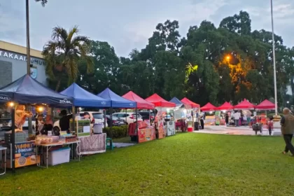 Bazar UMKM di acara Depok Taun Baruan di Depok Open Space DOS depan Balai Kota Depok