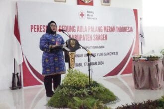 Bupati Yuni Sukowati Resmikan Gedung Aula PMI Kab Sragen