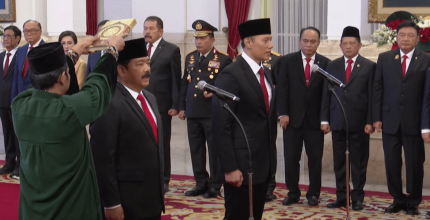 Pelantikan Hadi Tjahjanto dan AHY Oleh Presiden Joko Widodo