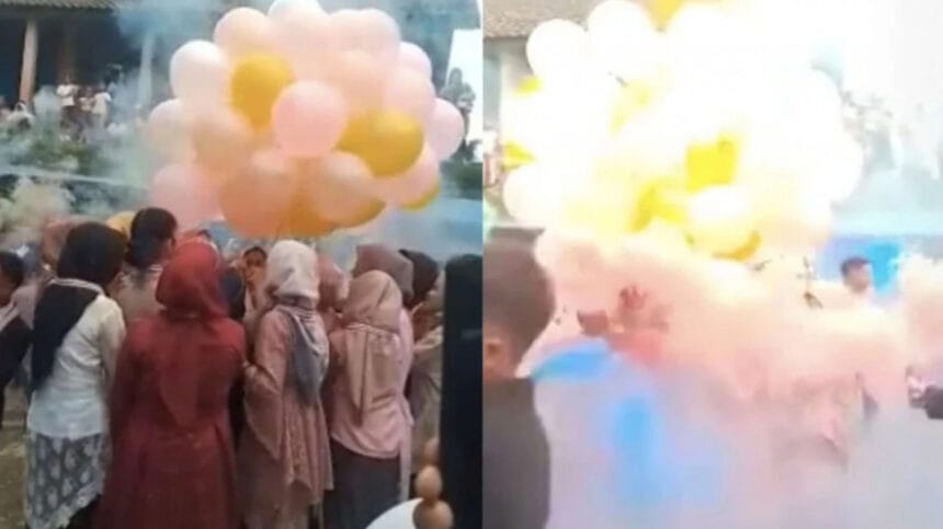 Balon Gas Meledak (Foto : Viva Bandung)