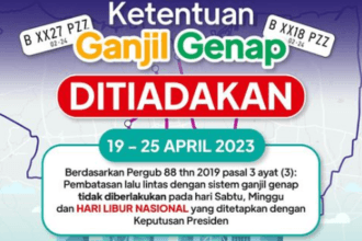 Aturan Ganjil Genap Saat Lebaran