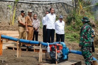 Presiden RI Sedang Meninjau Realisasi Bantuan Pompa Air