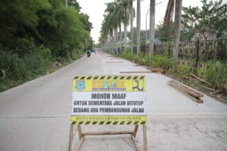 Proyek Peningkatan Jalan Villa Pamulang Hampir Rampung