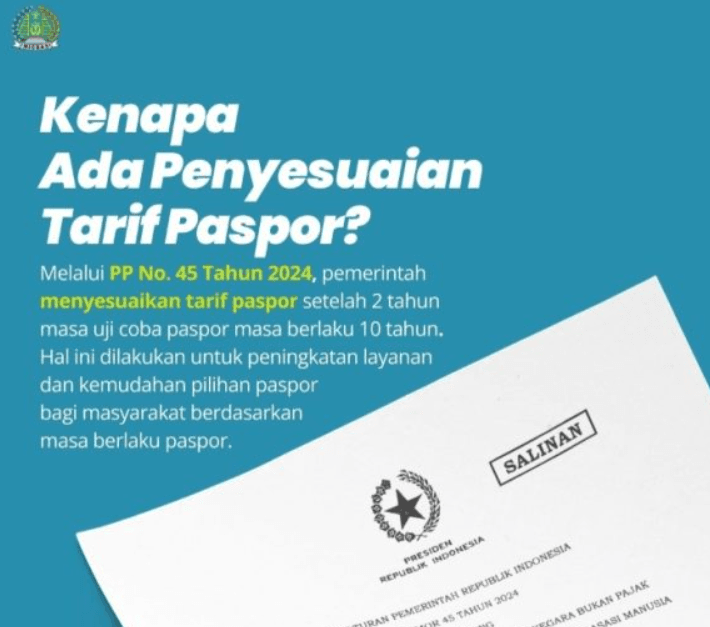 Biaya Pembuatan Paspor Baru Indonesia Resmi Disesuaikan Mulai Desember 2024 2 Tarif Paspor