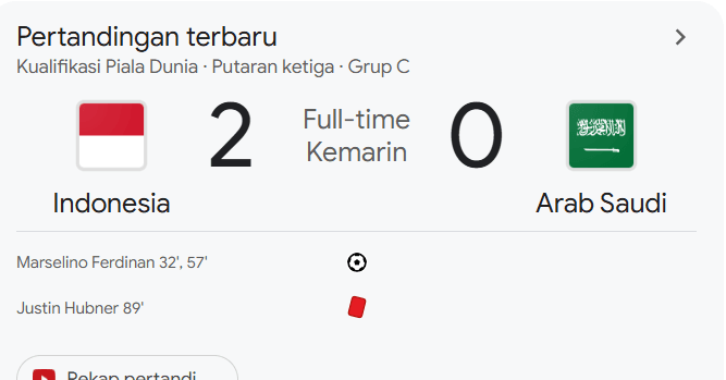 Timnas Indonesia Menang 2-0 melawan Arab Saudi, Ini Kata Fans Garuda 2 Timnas Indonesia