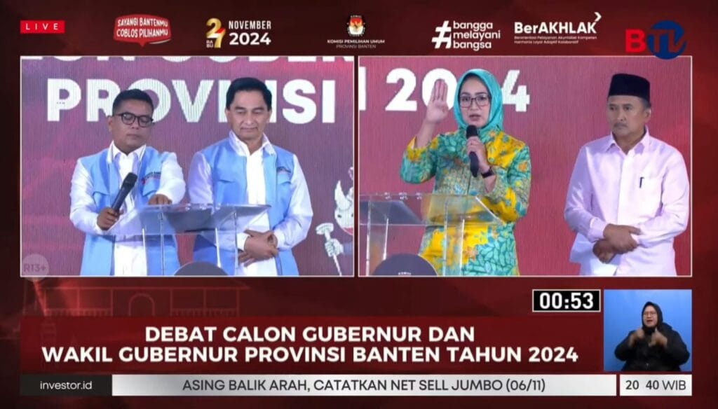 Debat Pilgub Banten, Siapkan Beasiswa Sekolah Swasta, Airin : Itulah Keadilan dan Pemerataan 2 Beasiswa
