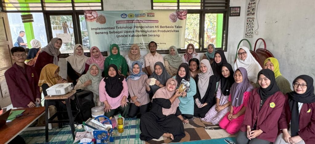 Dosen Teknologi Pangan Untirta Latih Pengolahan Produk Mi Talas Beneng 2 Untirta