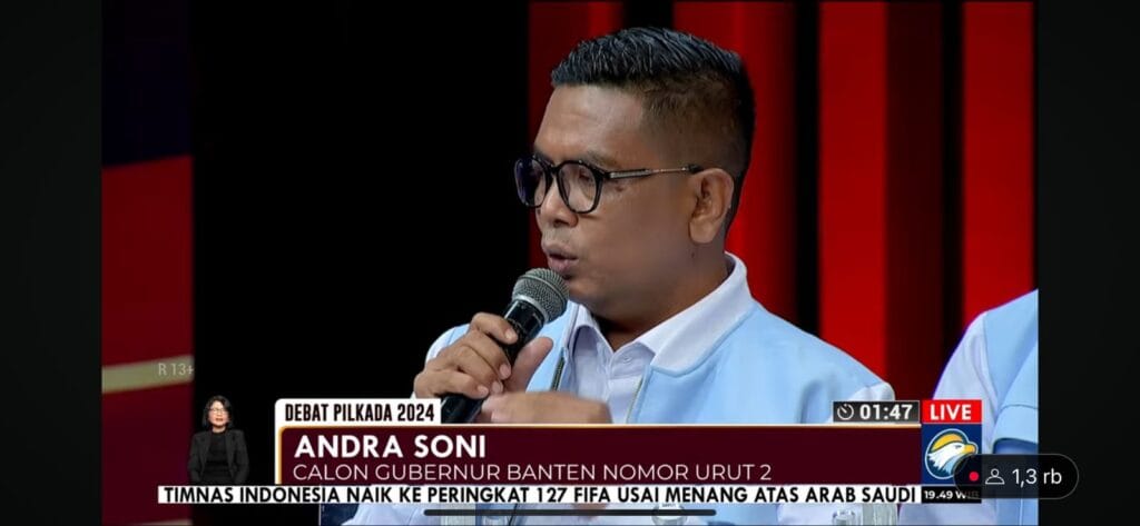 Debat Pilgub Banten 2024, Airin-Ade : Satu Setengah Tahun Lebih Kami Kampanyekan Asta Cita Prabowo 2 Debat Pilgub Banten 2024