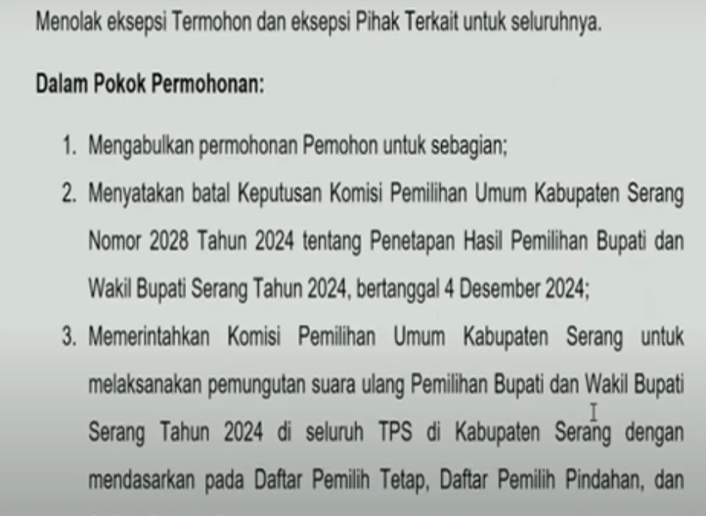 MK Putuskan PSU Pilkada Kabupaten Serang, 'Andika Bakal Menang?' 2 Pilkada Kabupaten Serang