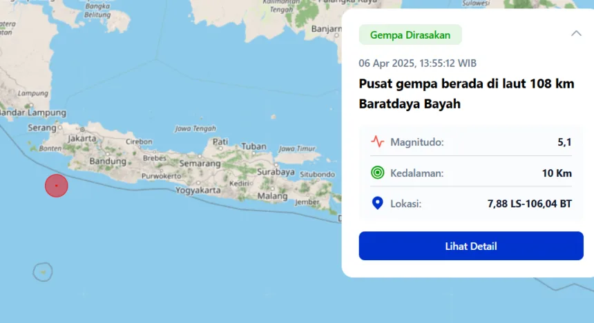 Bayah Diguncang Gempa