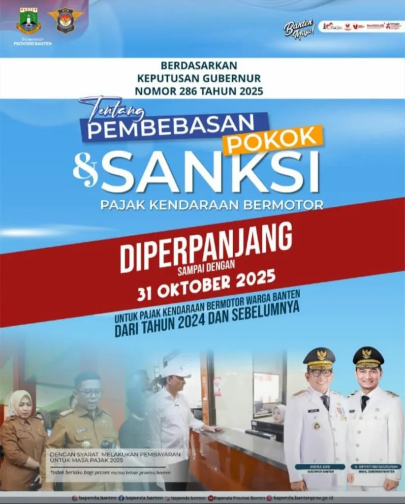 Andra Soni Resmi Perpanjang Penghapusan Denda Pajak Kendaraan Bermotor 2 Perpanjang penghapusan denda pajak