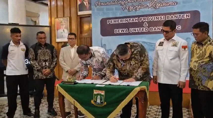 Dewa United Banten FC dan Gubernur Banten Teken MoU, Resmi Gunakan BIS 1 Dewa United Banten