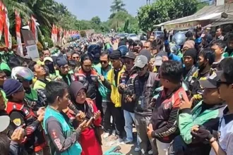 Aksi solidaritas ojol Banten