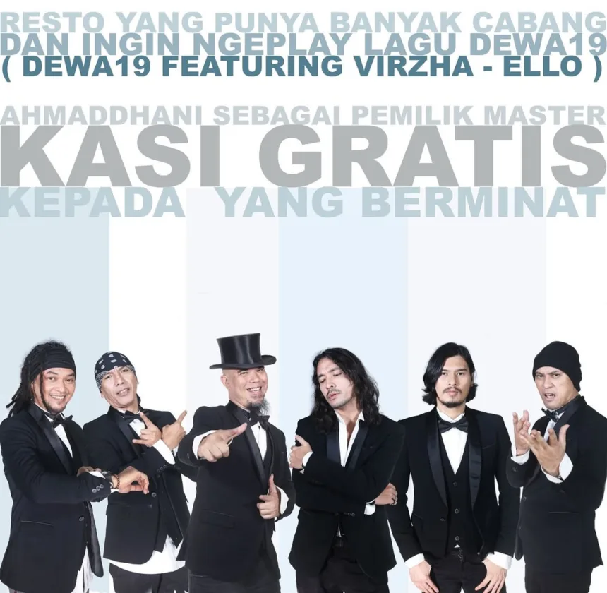 Lagu Dewa 19 Diputar Gratis di Kafe, Ini Syaratnya 1 Lagu Dewa 19