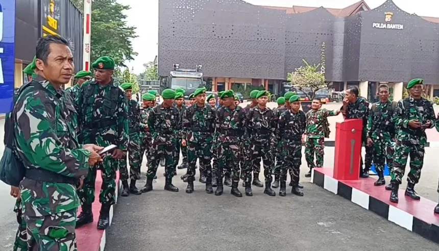 Polda Banten didemo mahasiswa