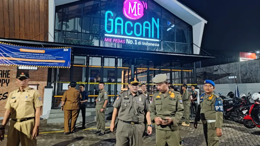 Mie Gacoan Ciruas Disegel Satpol PP Kabupaten Serang, Ini Sebabnya 1 Mie Gacoan Ciruas Disegel
