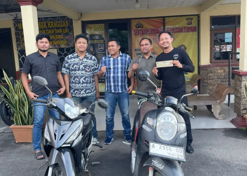 Polsek Kragilan Amankan 2 Pelaku Curanmor yang Beraksi di Area Parkir 1 Curanmor