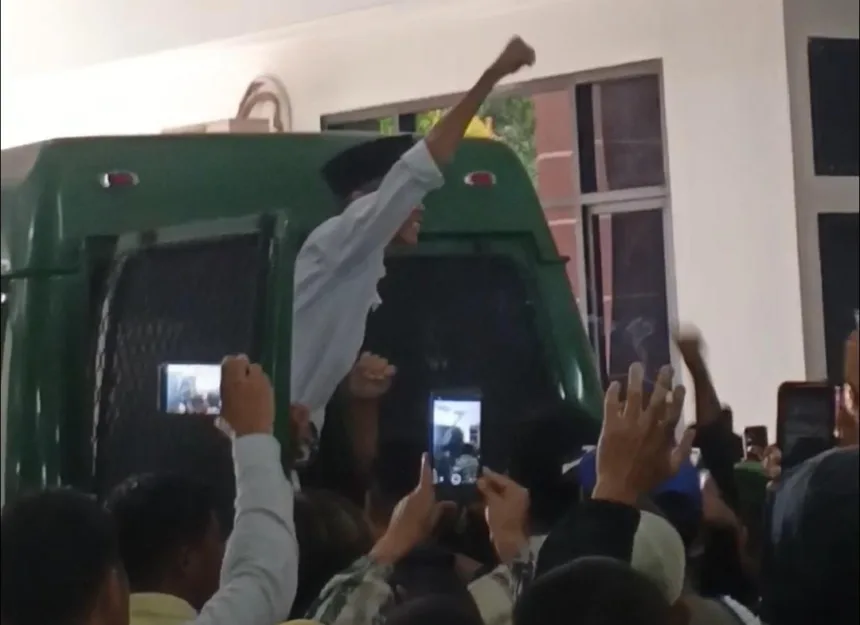 12 Mahasiswa Aksi Demo Rusak Pos Polisi Ciceri Kota Serang Didakwa 1 Pos Polisi Ciceri Kota Serang